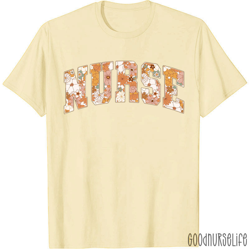 Floral Nurse Sublimation Nurse T-Shirt