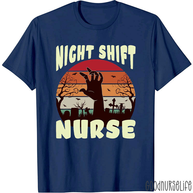 Halloween Graveyard Night Shift Nurse T-Shirt