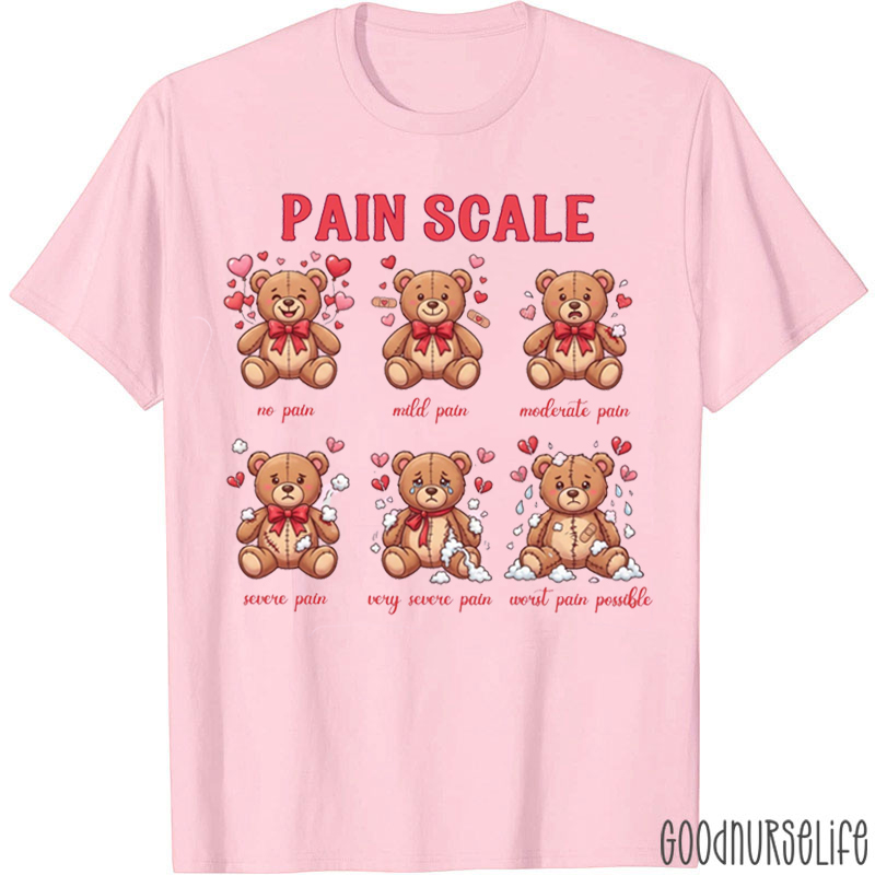 Pain Scale Bear Nurse T-shirt