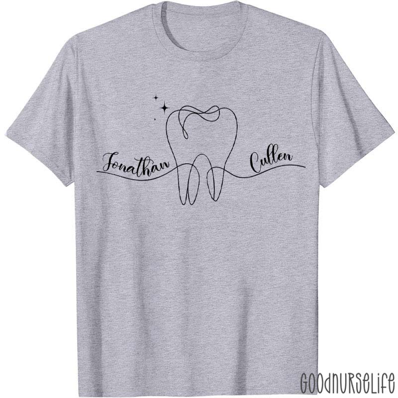 Personalized Simple Line Style Dental T-Shirt