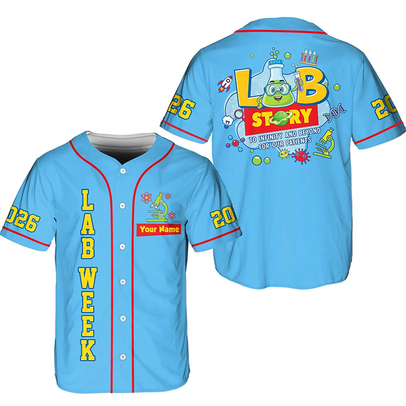 Personalized Lab Story To Infinity And Beyond For Our Patients Baseball Jersey
