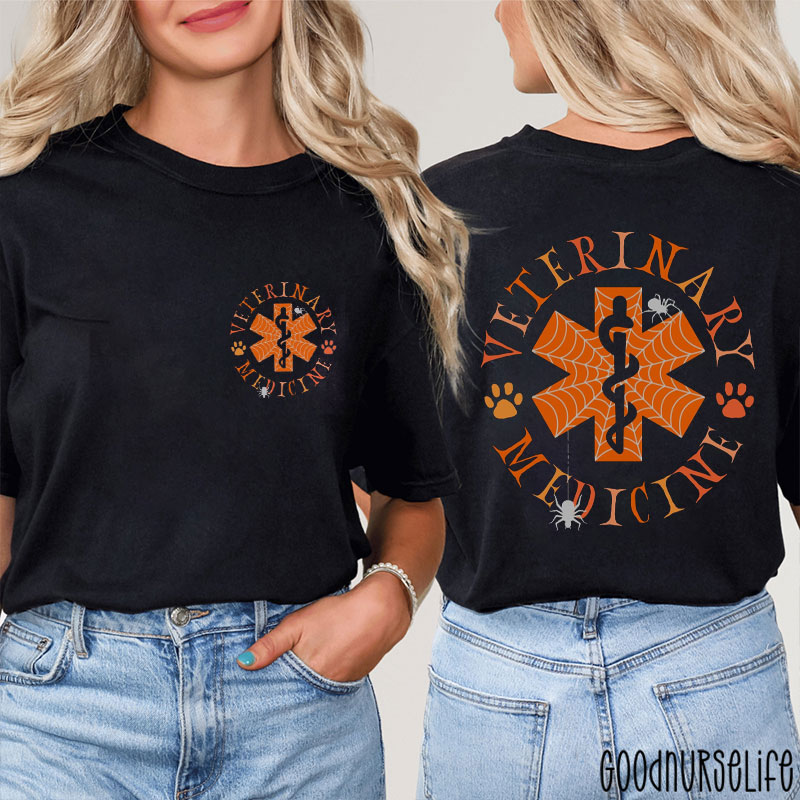 Halloween Veterinary Medicine Two Sided T-Shirt