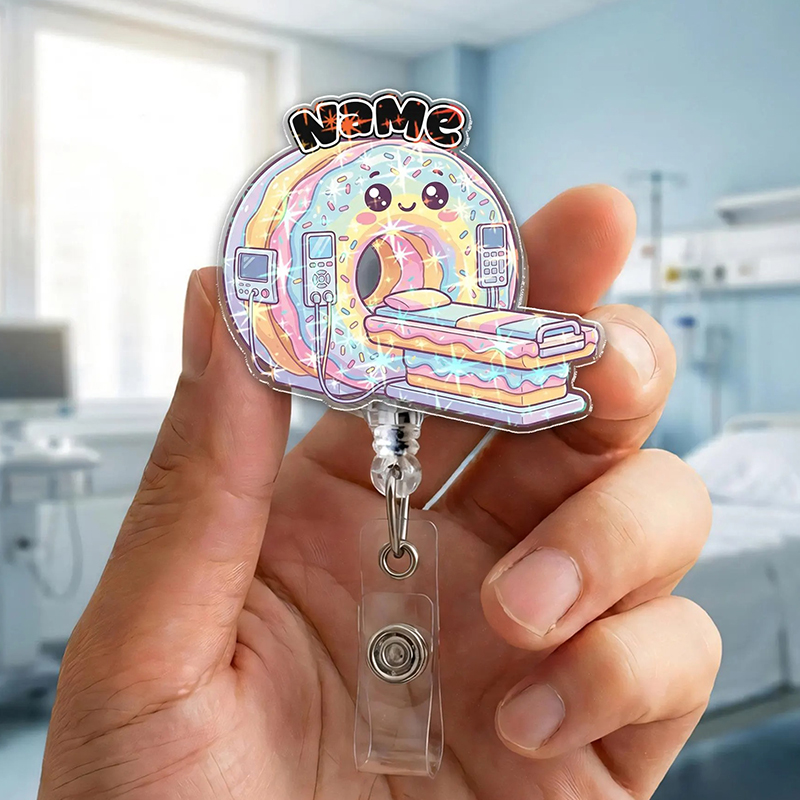 Personalized Mri Machine Badge Reel