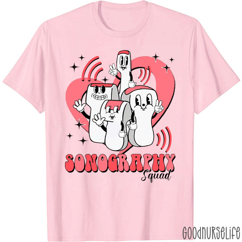 Ultrasound Tech Valentine T-shirt