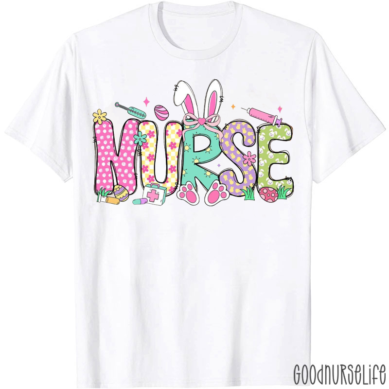 Personalized Job Title Hoppy Easter Nurse T-shirt