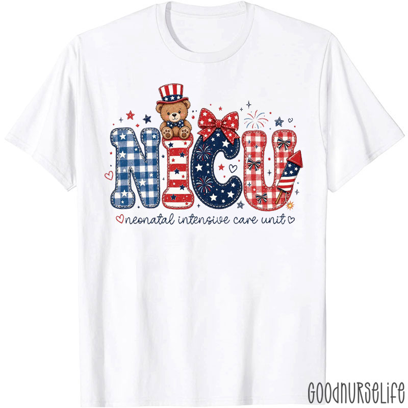 Personalized 4th Of July Celebrating Vibes Nurse T-Shirt