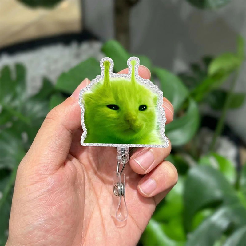 Alien Cat Meme Badge Reel