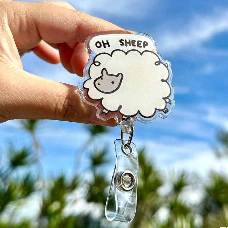 Oh Sheep Cute Nurse Badge Reel