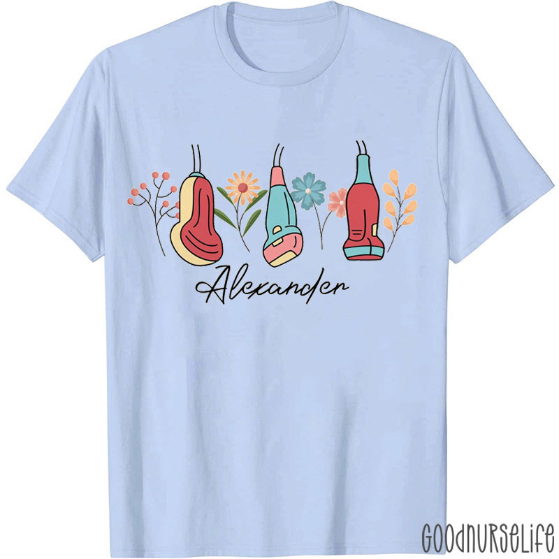 Personalized Sonographer Ultrasound Tech Nurse T-shirt