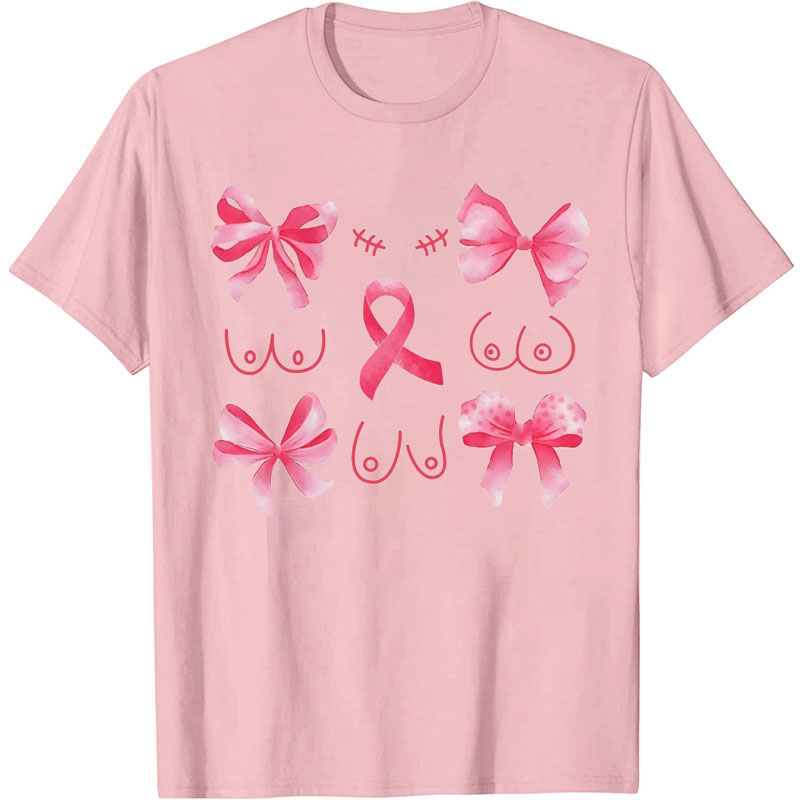 Breast Cancer Bow Nurse T-shirt