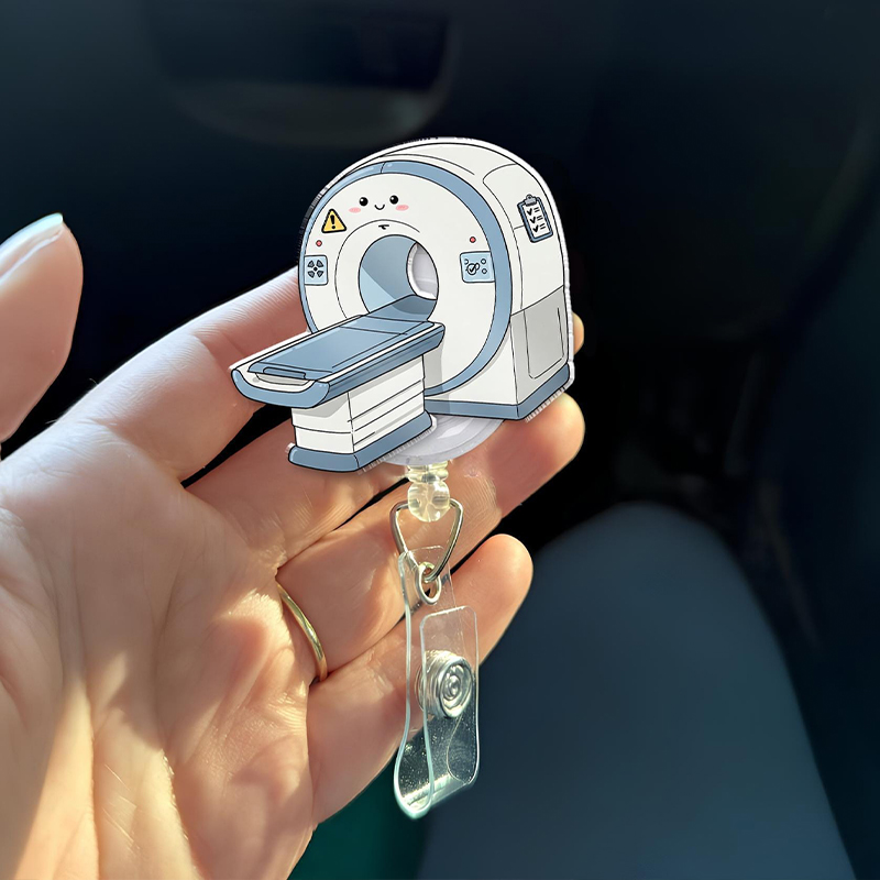 Cute MRI Machine Badge Reel