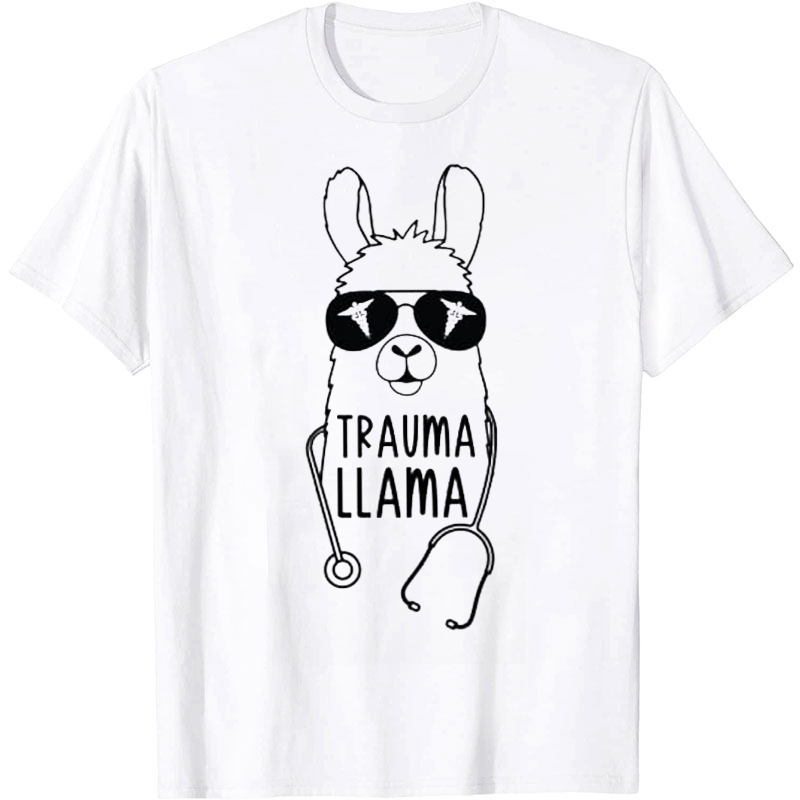 Handsome Alpaca Trauma Llama Nurse T-Shirt