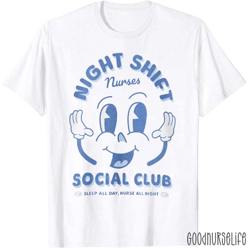 Retro Night Shift Social Club Nurse T-Shirt