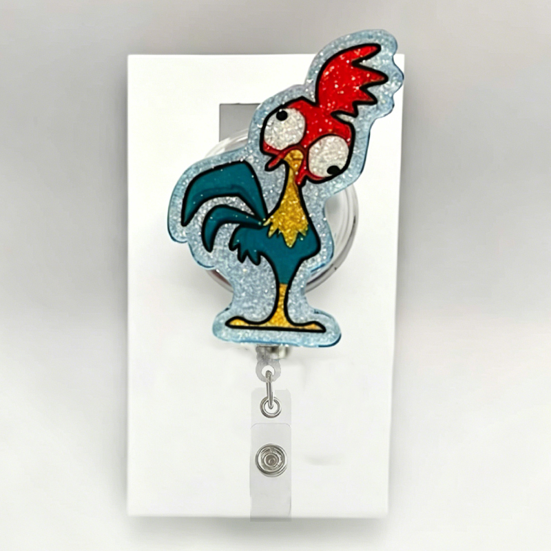Funny Cute Chicken Badge Reel