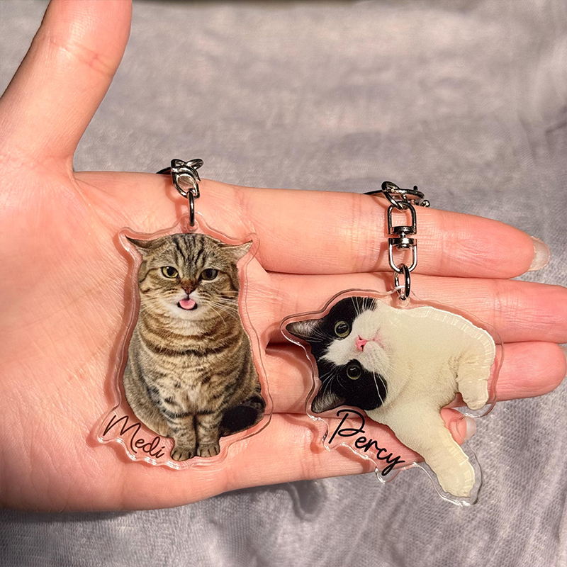 Personalized Pet Photo Memorial Nurse Keychain