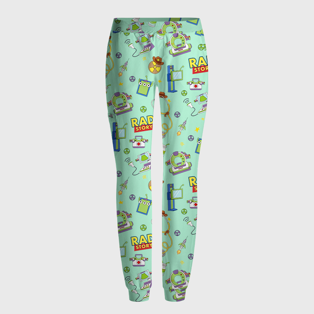 Rad Story Cute Icon Antimicrobial Scrubs Sets