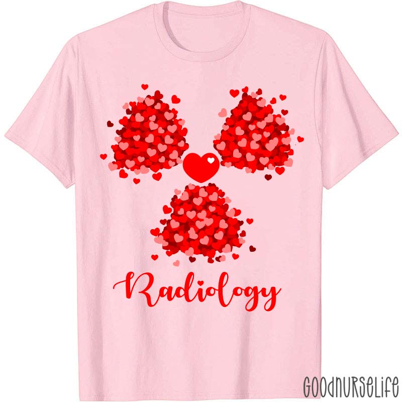 Radiation Symbol Radiate Love Nurse T-Shirt