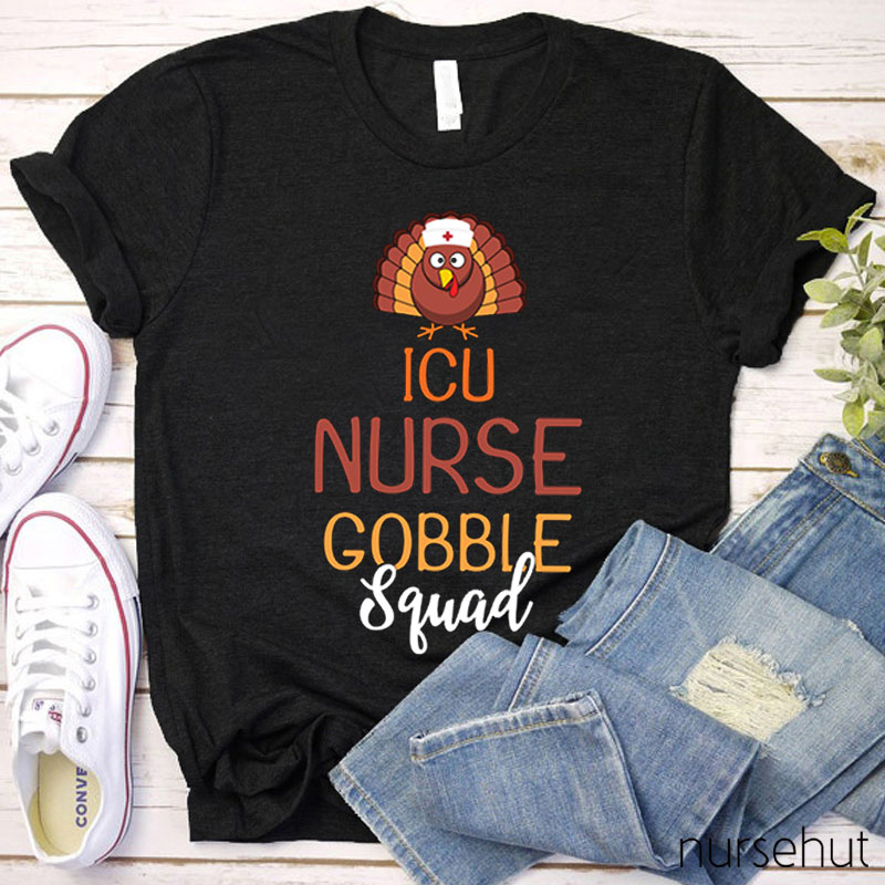 Personalized Gobble Squad Nurse T-Shirt