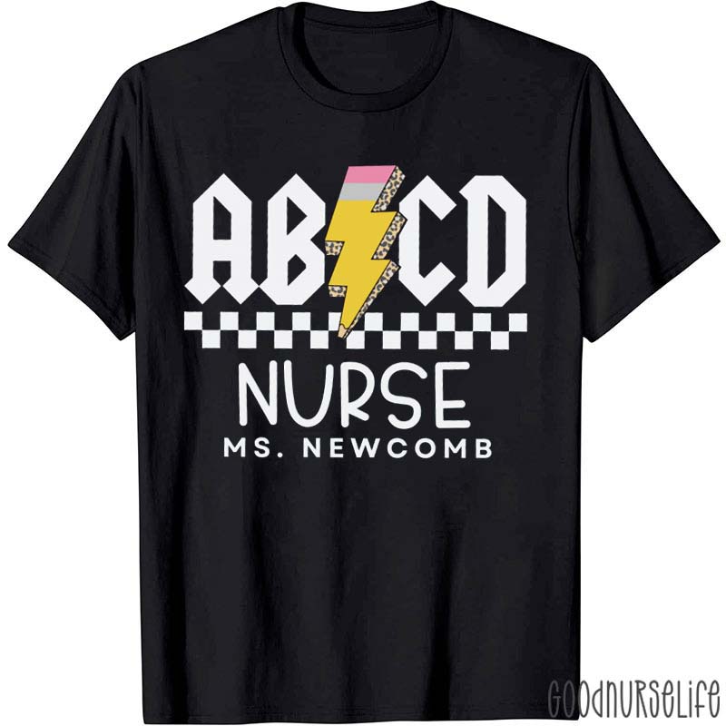 Personalized ABCD School Nurse T-Shirt
