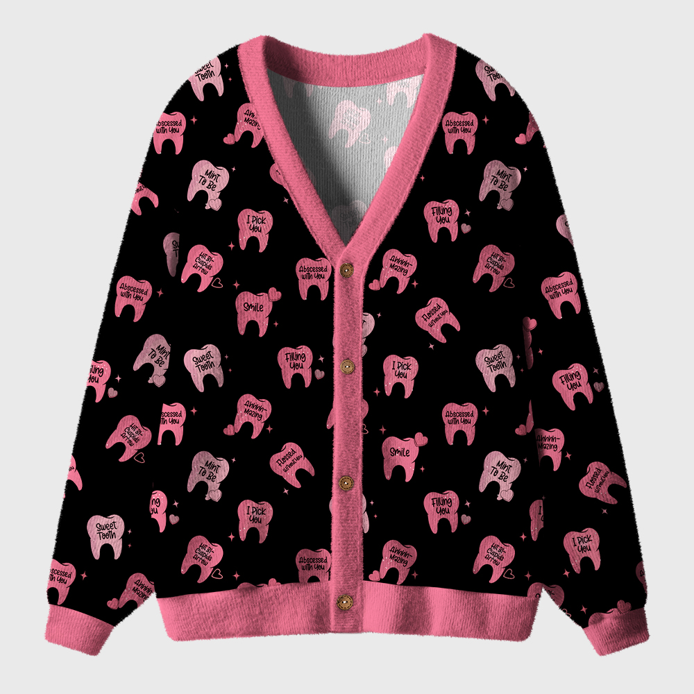 Mint To Be Valentine Dentist Ugly Cardigan Sweaters