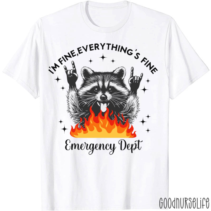 Funny Raccoon Emergency Dept T-shirt