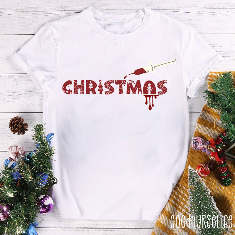 Blood And Christmas Nurse T-shirt