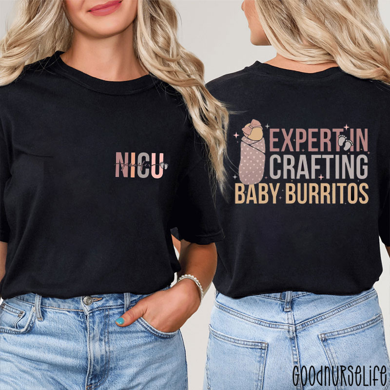 Personalized Expert In Creating Baby Burritos Two Sided T-Shirt