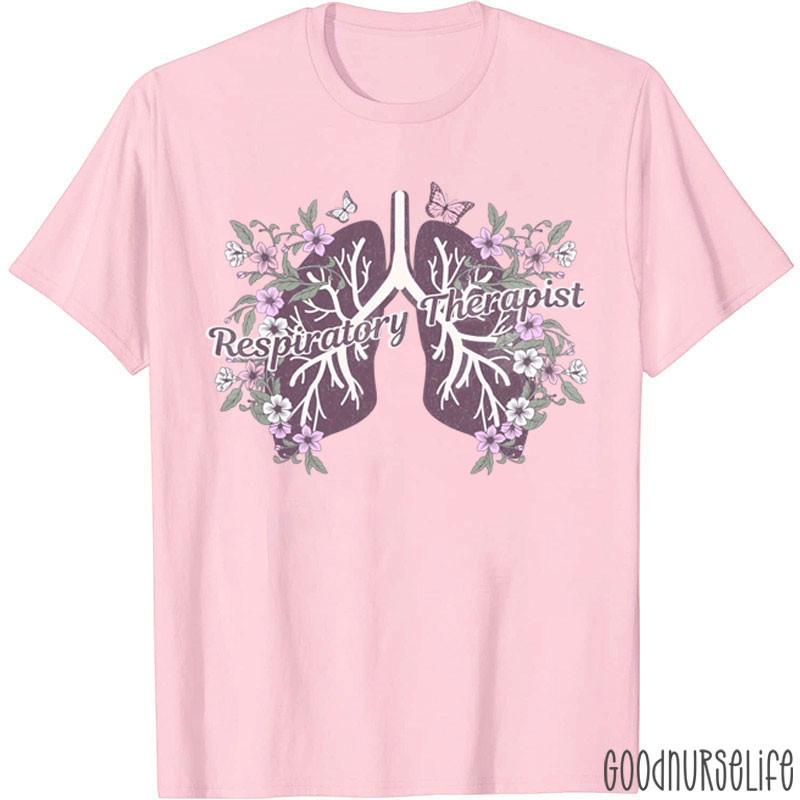 Respiratory Therapist Floral RT Respiratory T-Shirt
