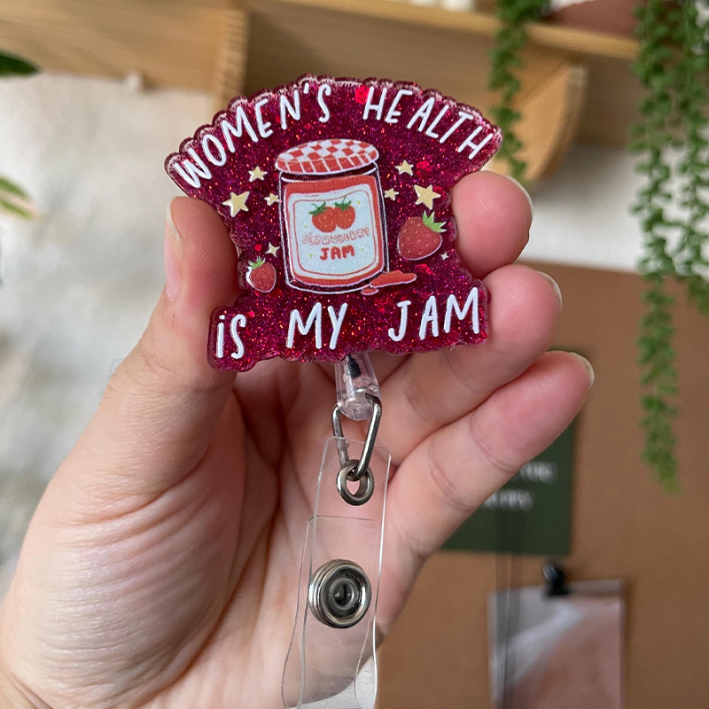 Women's Health Is My Jam Nurse Badge Reel