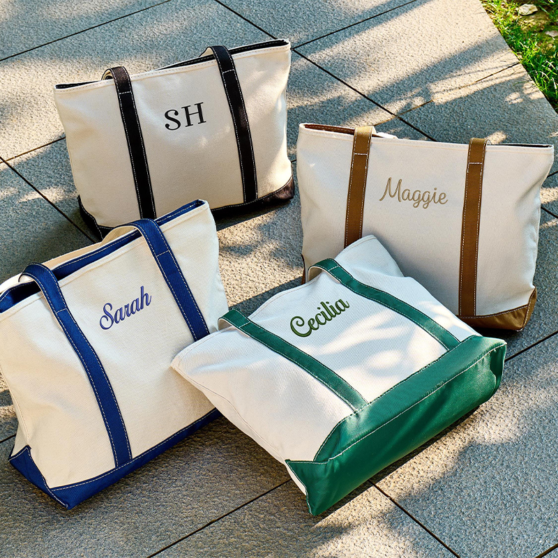 Personalized Embroidered Name Nurse Canvas Tote Bag