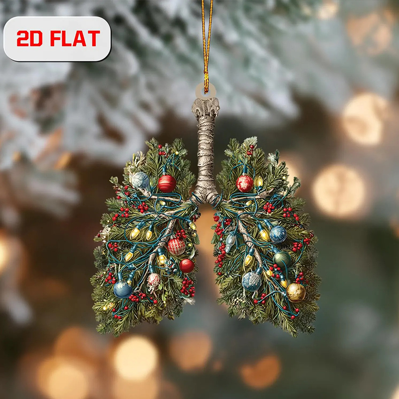 Lungs Christmas Acrylic Christmas Ornament