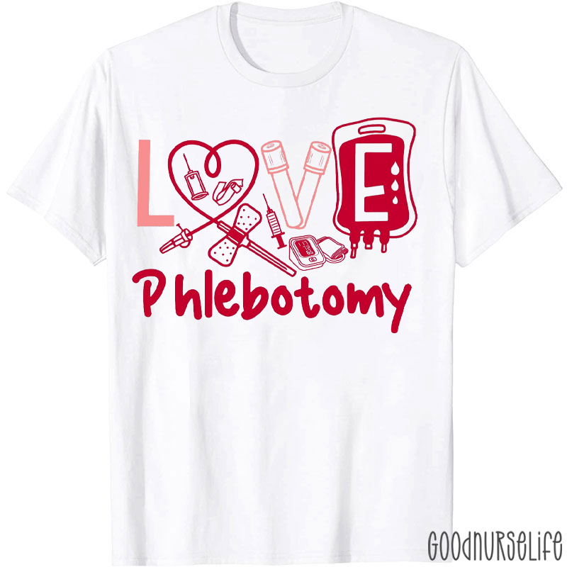 Love Phlebotomy Valentine T-shirt