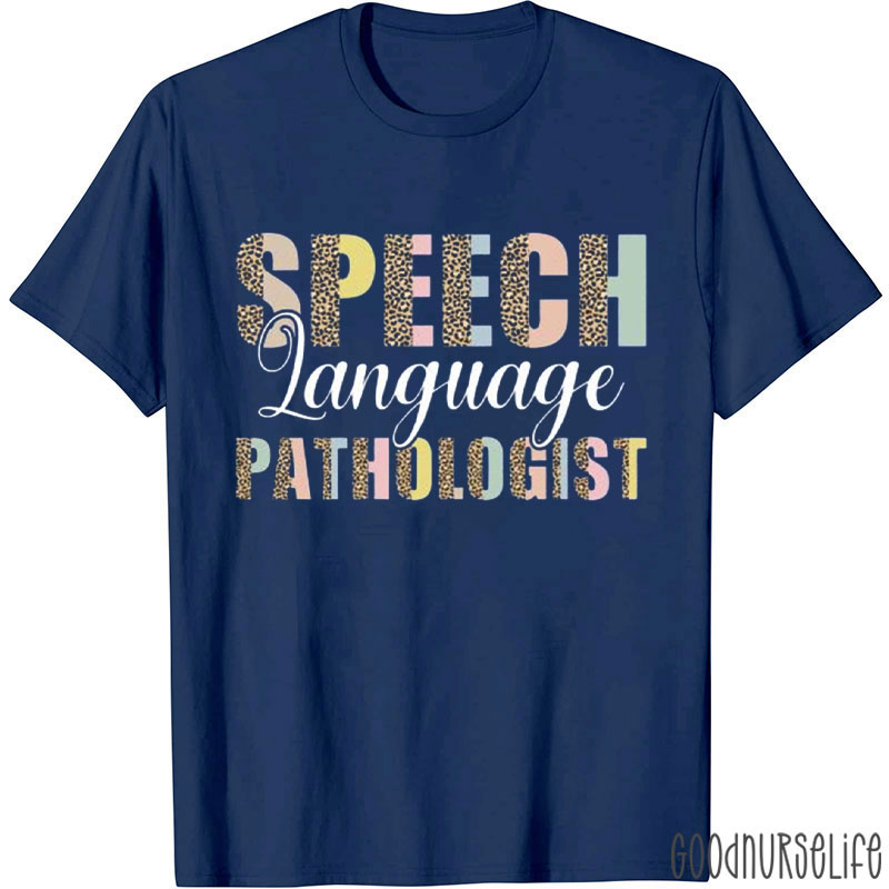 Leopard Print Speech Language Pathologist T-Shirt