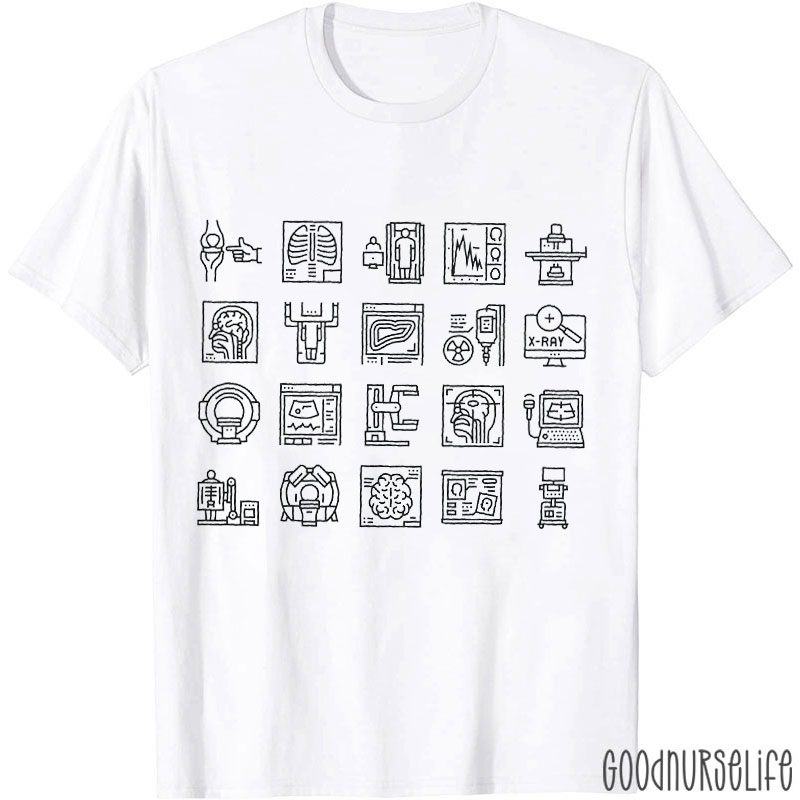 Radiology Icons Nurse T-shirt