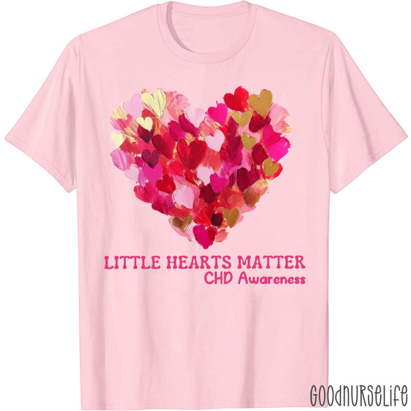 Little Hearts Matter Oil Painting Heart T-Shirt