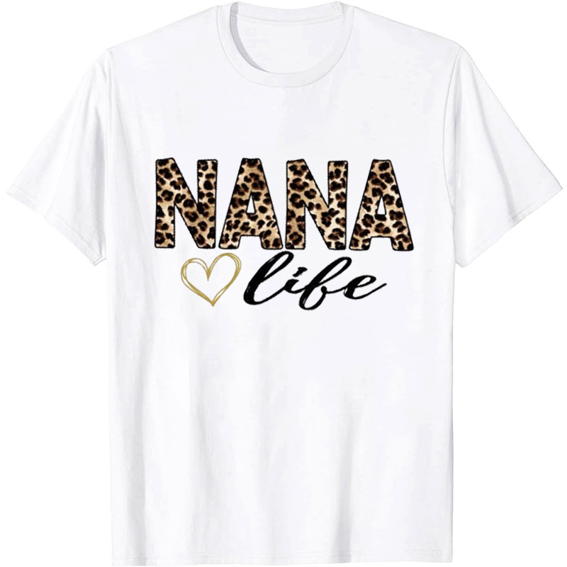 Leopard Printed Nana Life T-Shirt