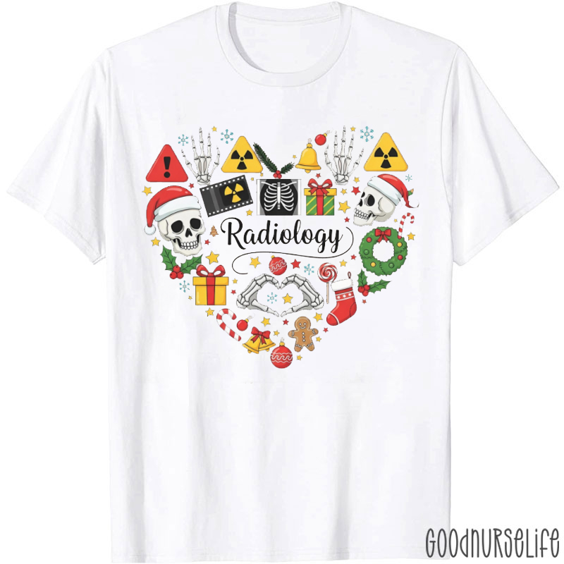 Radiology Skull Heart T-Shirt