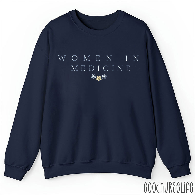 Floral Women In Medicine Nurse Sweatshirt