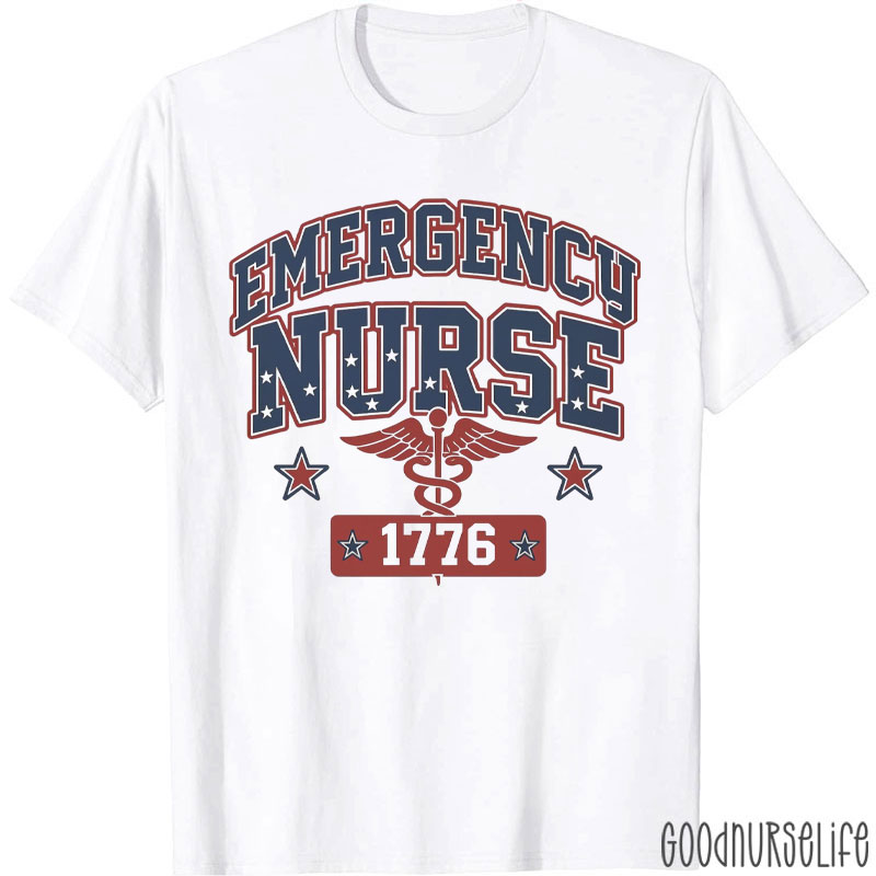 4th Of July Stethoscope Emergency Nurse T-Shirt