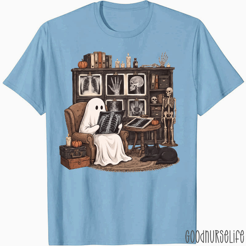 Spooky Radiology Rad Teach Ghost T‑Shirt