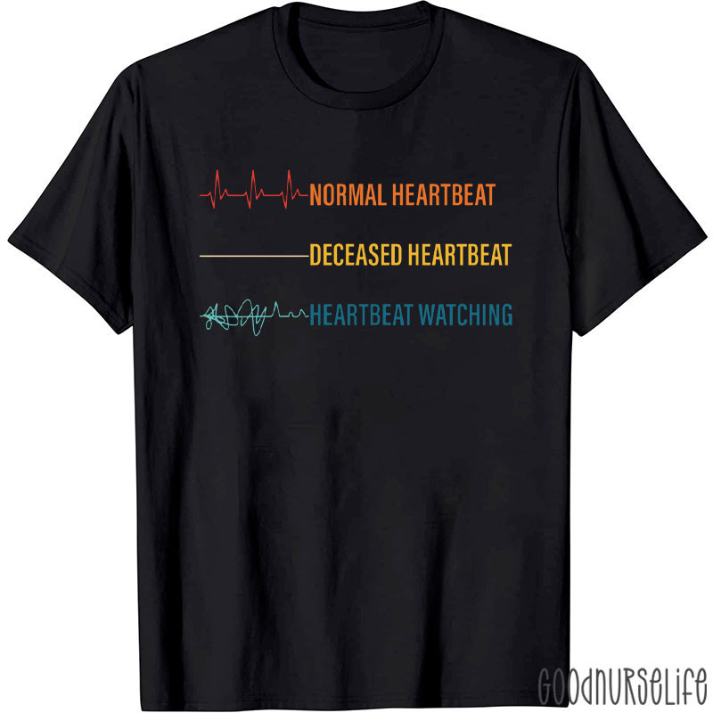 Three Types Of Heartbeat Illustrations Nurse T-Shirt