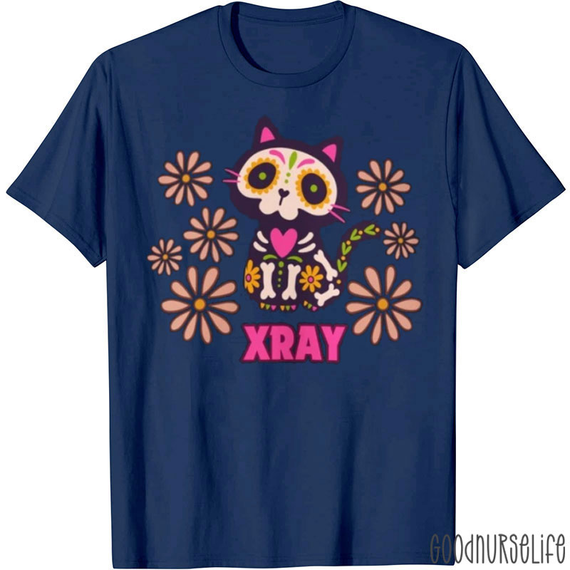 Groovy XRAY Halloween Cat Nurse T-Shirt