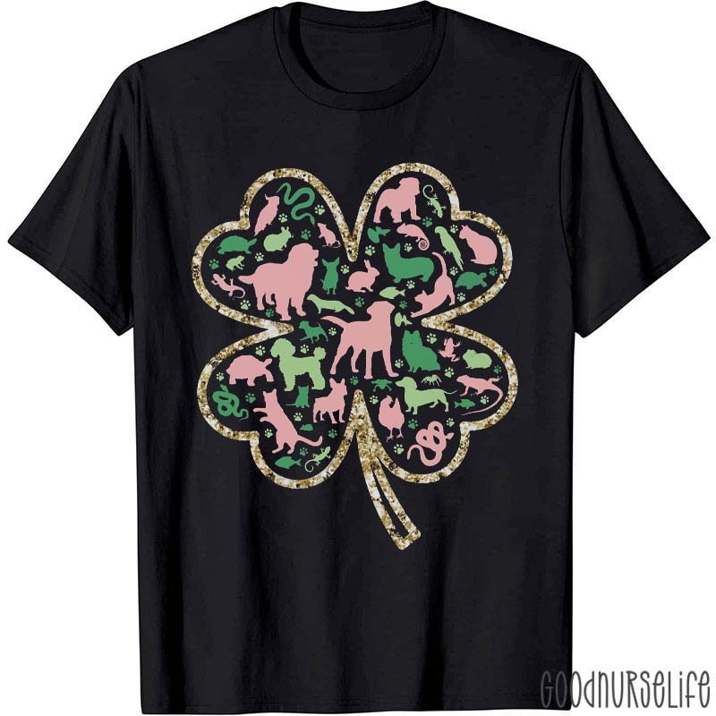 Vet Tech Clover Nurse T-Shirt