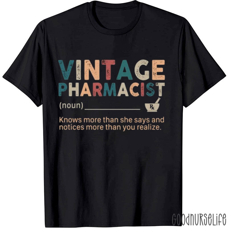 Vintage Pharmacist Nurse T-shirt