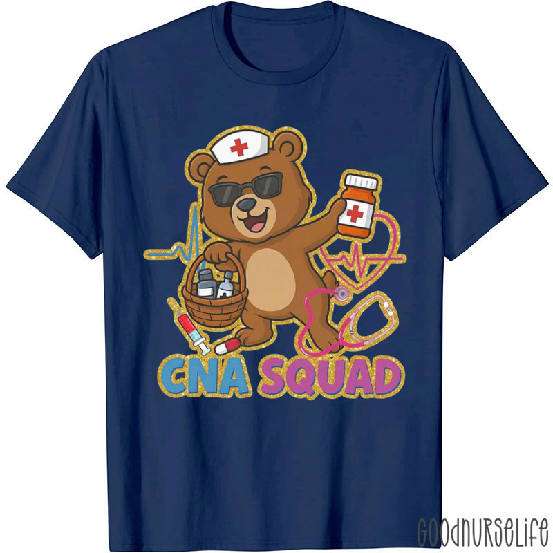 Personalized Cute Animal CNA Squad Nurse T-Shirt