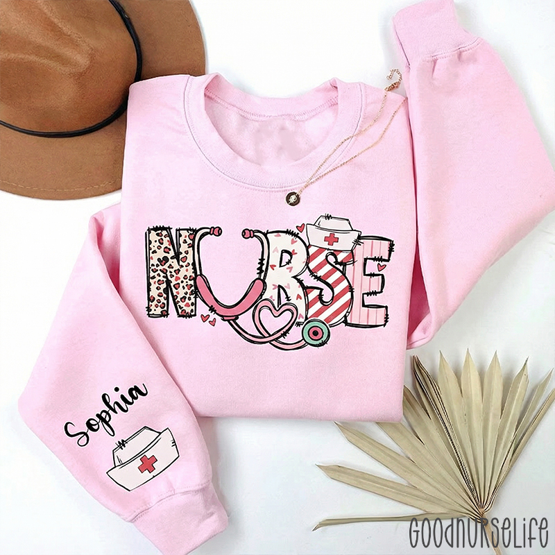 Personalized Name Nurse Cap Nurse Sweatshirt