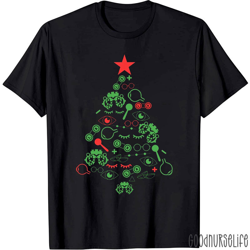 Eye Care Tools Festive Tree T-Shirt
