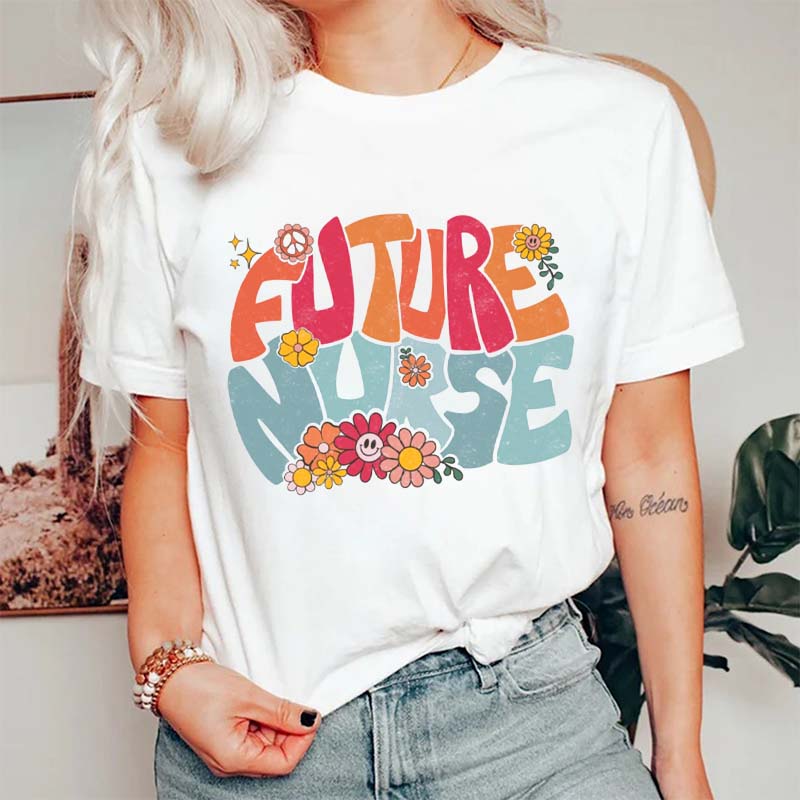 Flower Future Nurse T-Shirt