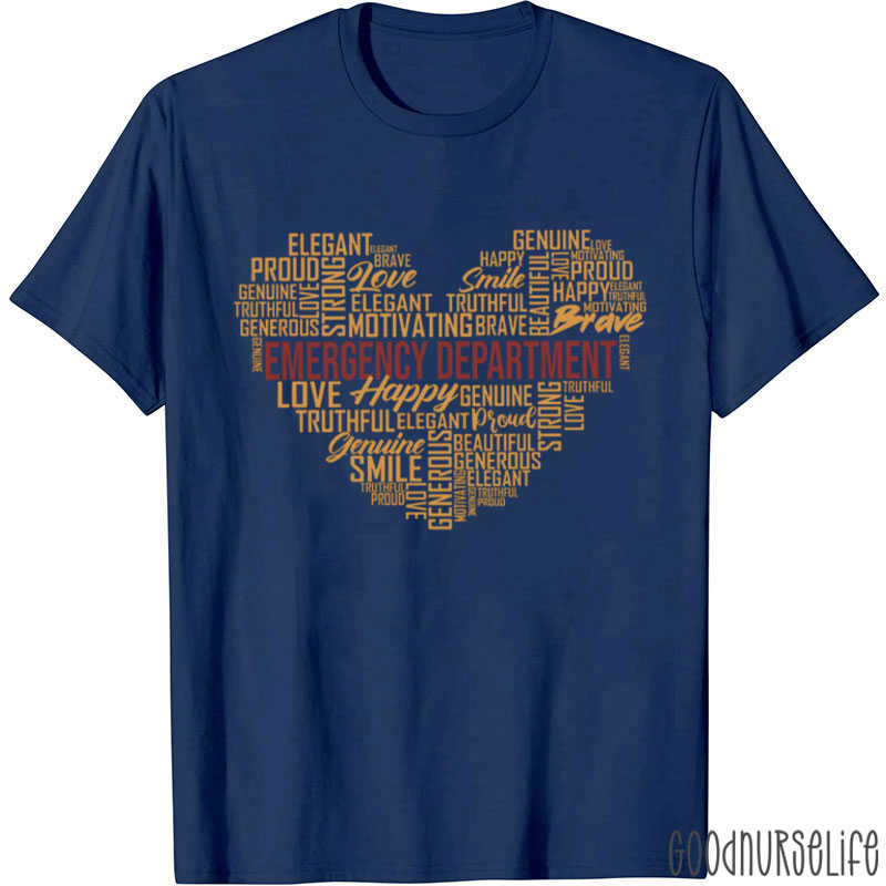 Emergency Department Heart Nurse T-Shirt