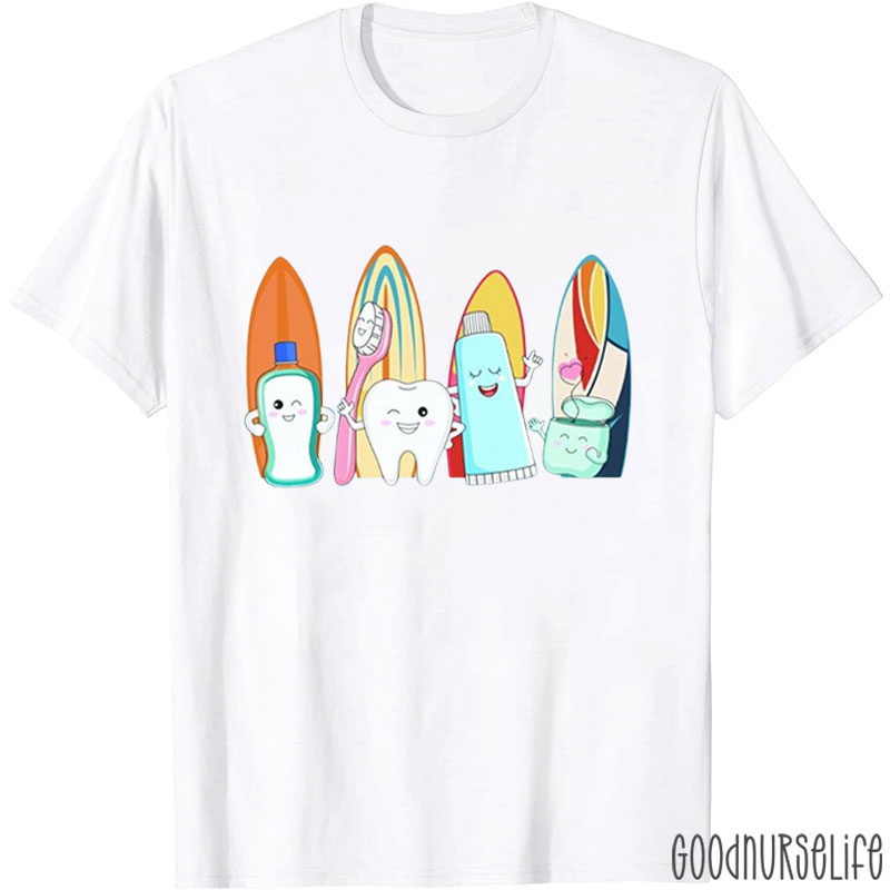 Tooth Teeth Swim And Sun Beach Summer Dentist T-Shirt